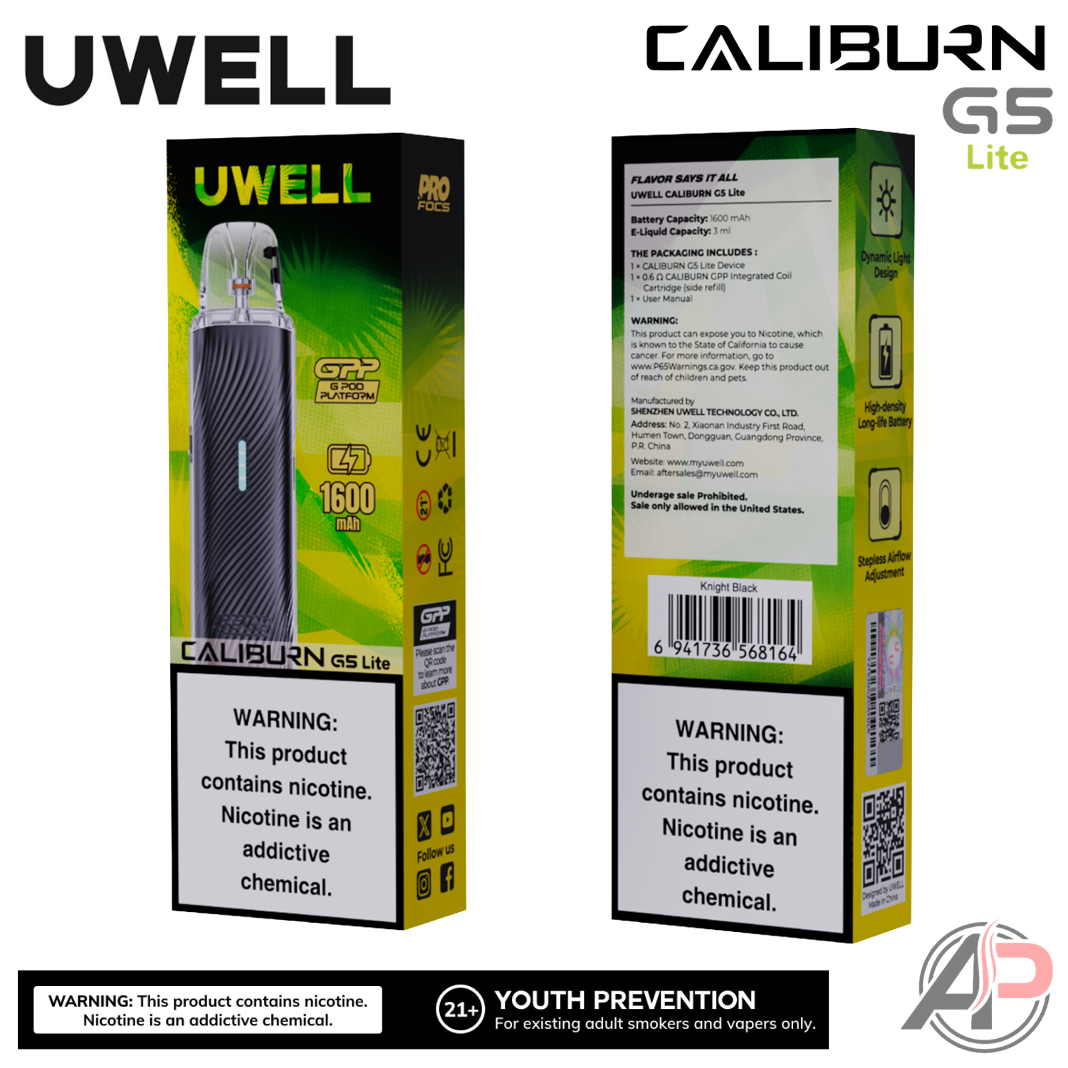 Uwell Caliburn G5 Lite Pod System Starter Kit Device Apvs Uwell Caliburn G5 Lite Pod System Starter Kit Device Apvs
