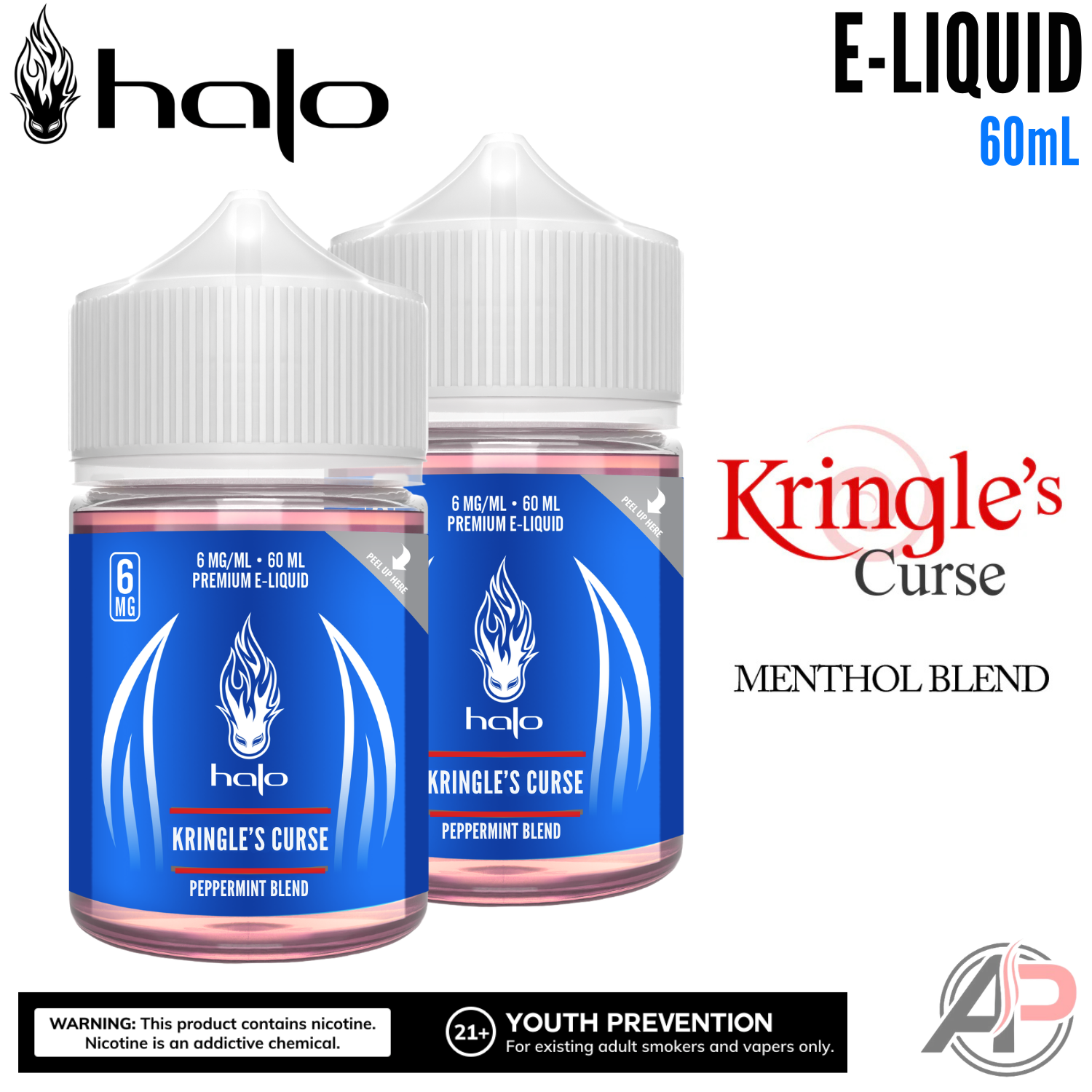 Halo Kringles Curse Peppermint Blend E-Liquid 60mL