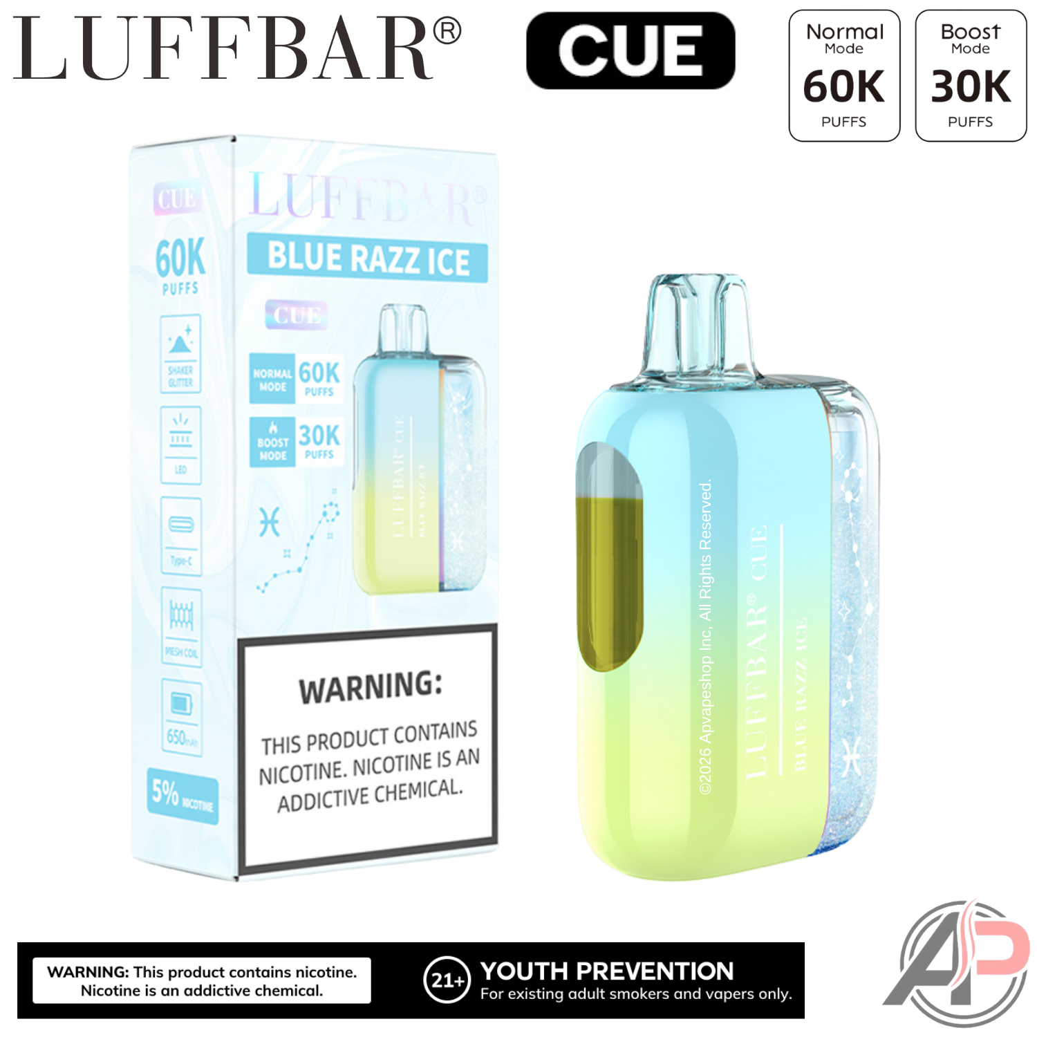 LuffBar Cue 60,000 Puffs Disposable Vape Device