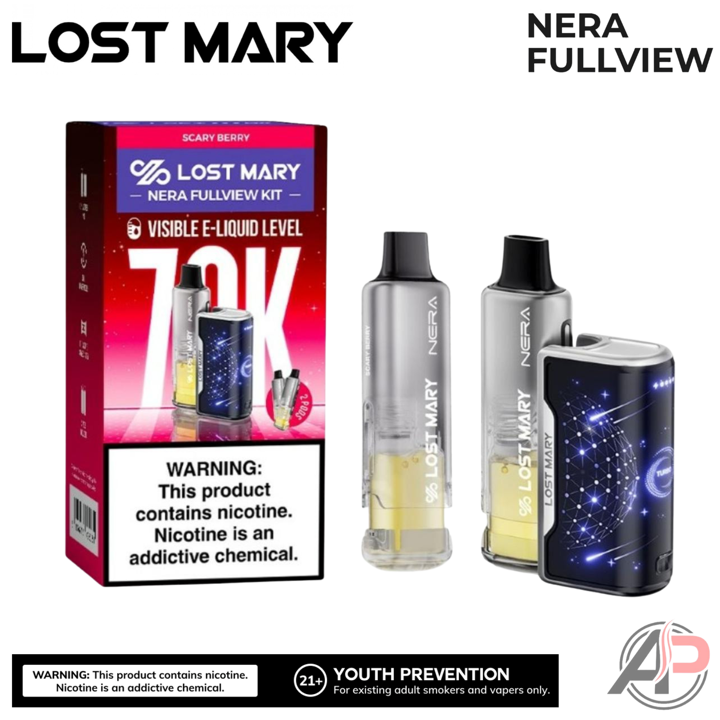 Lost Mary Nera Fullview 70k Puffs Disposable Vape Device Kit