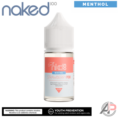 Naked 100 Strawberry Pom Salt Nicotine E-Liquid 30mL