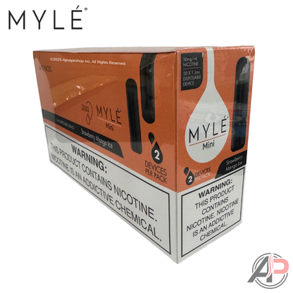 Myle Mini Disposable Vape Device Wholesale Box Strawberry Mango Ice