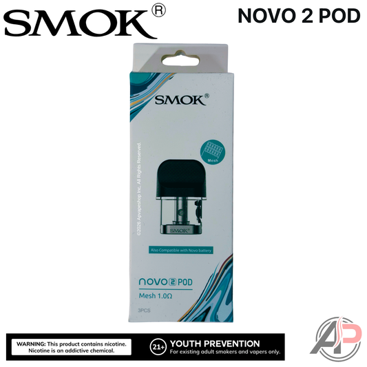 Smok Novo 2 Replacement Pods 3 Pack Smok Novo 2 Mesh 1.0ohm Pods 2mL