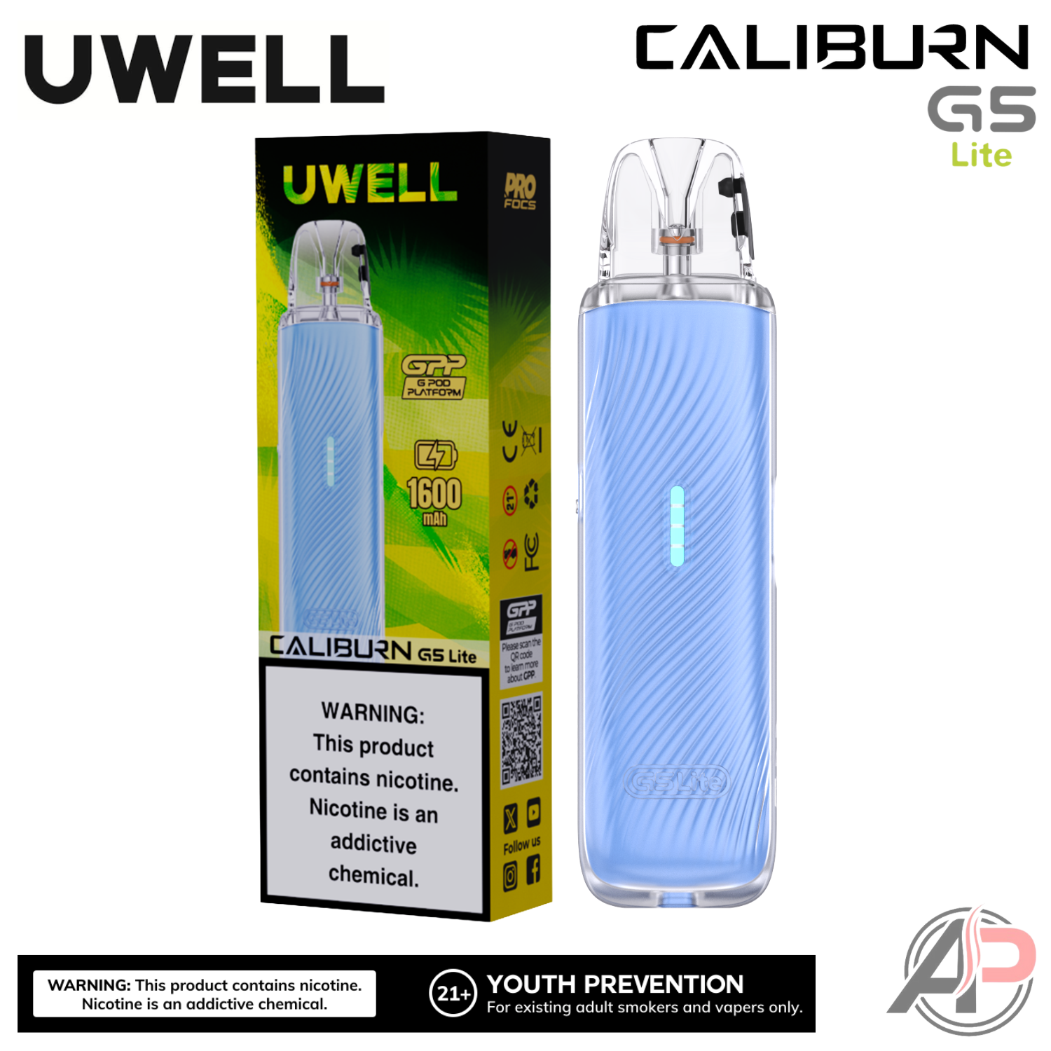 Uwell Caliburn G5 Lite Pod System Starter Kit Device Apvs Uwell Caliburn G5 Lite Pod System Starter Kit Device Apvs