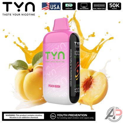 Tyn 50000 Puffs Disposable Vape Device Peach Gush