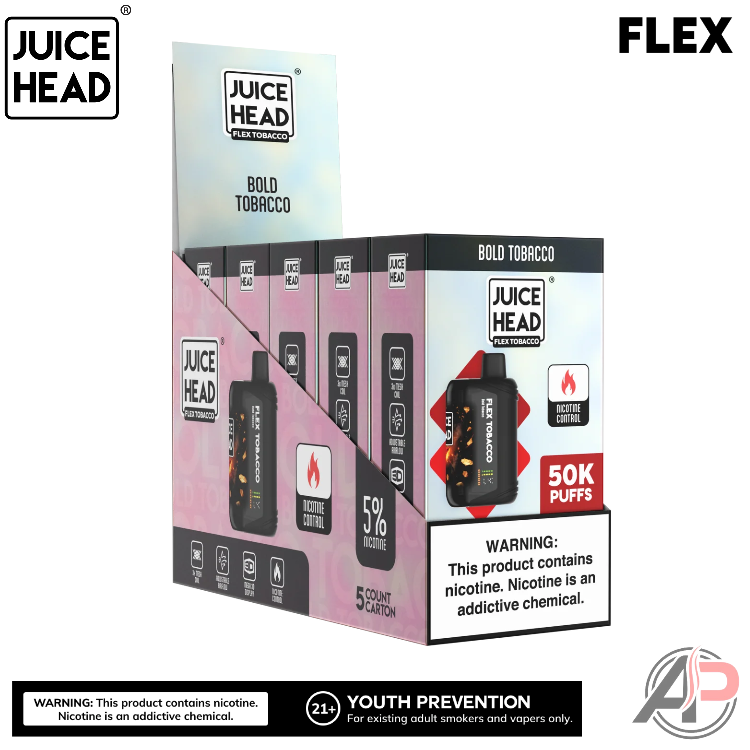 Juice Head Flex Freeze 50,000 Puffs Disposable Vape Device