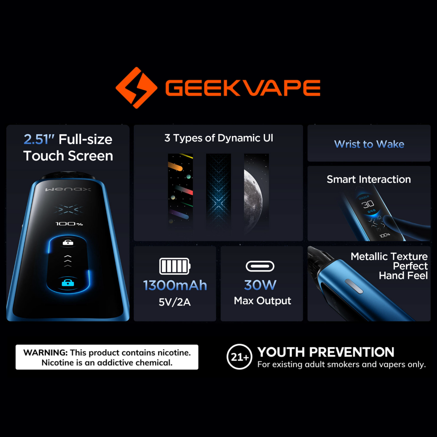 Geek Vape Wenax Q Ultra 30W Pod System Starter Kit Device Apvs Geek Vape Wenax Q Ultra 30W Pod System Starter Kit Device Apvs