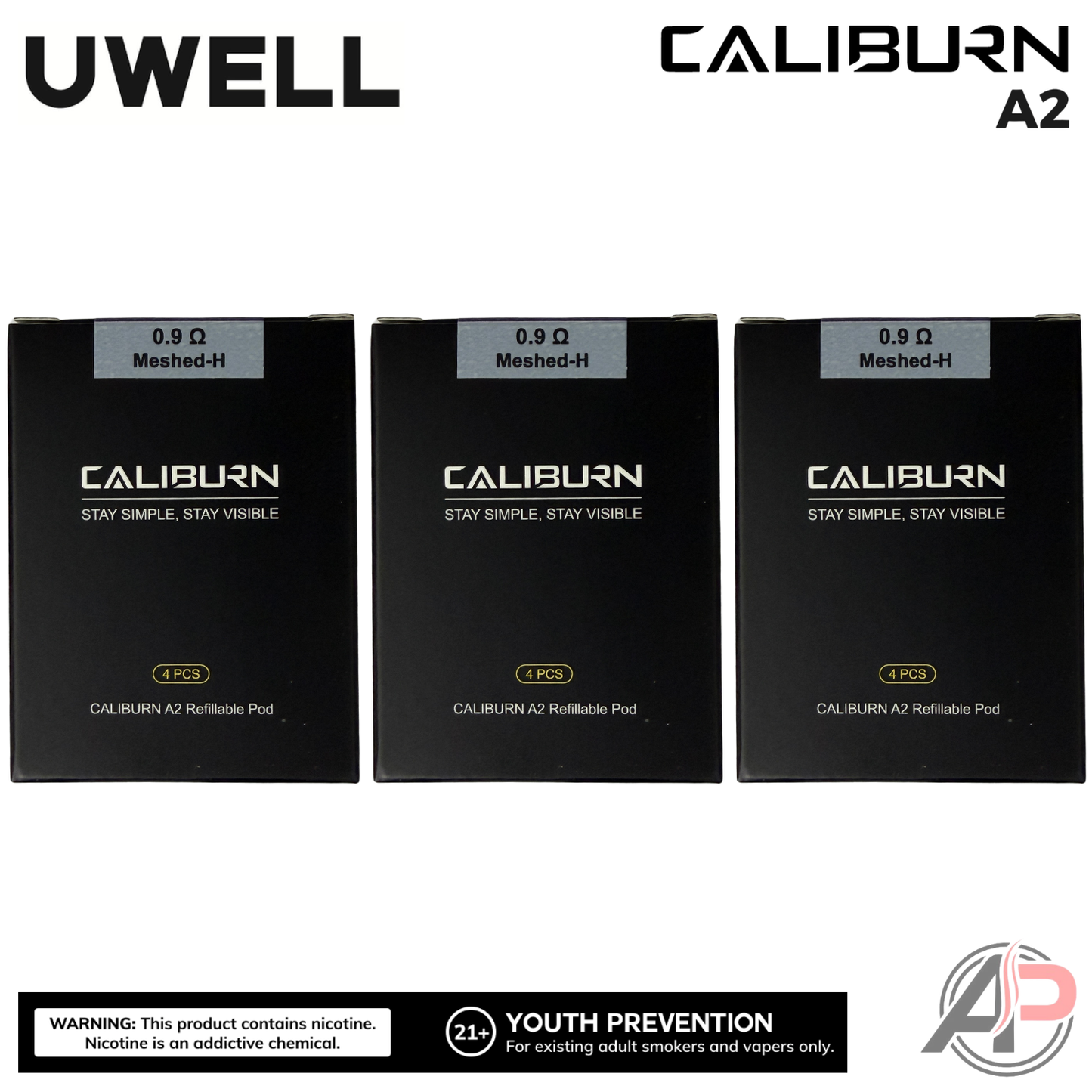 Uwell Caliburn A2 & AK2 Replacement Pods | Vape Shop Apvs Uwell Caliburn A2 & AK2 Replacement Pods | Vape Shop Apvs