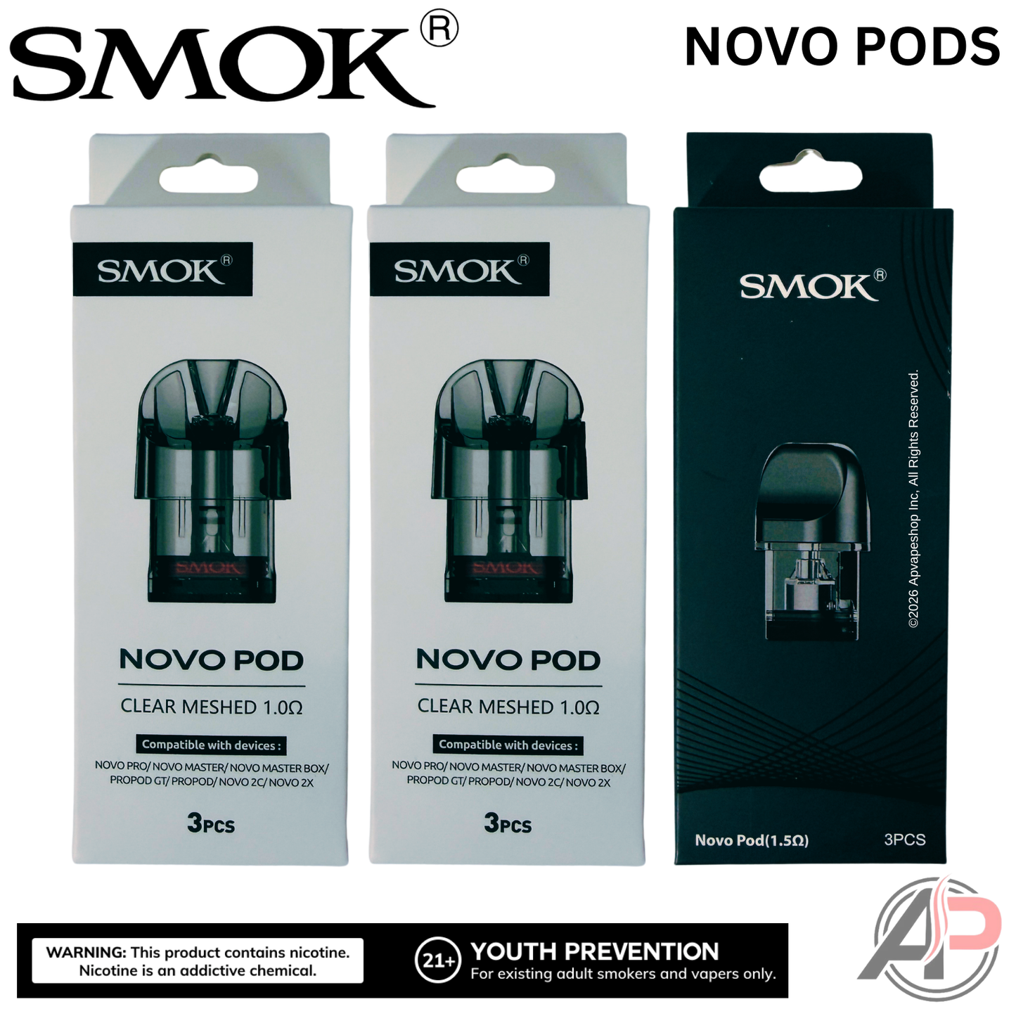 Smok Novo Replacement Pods 3 Pack