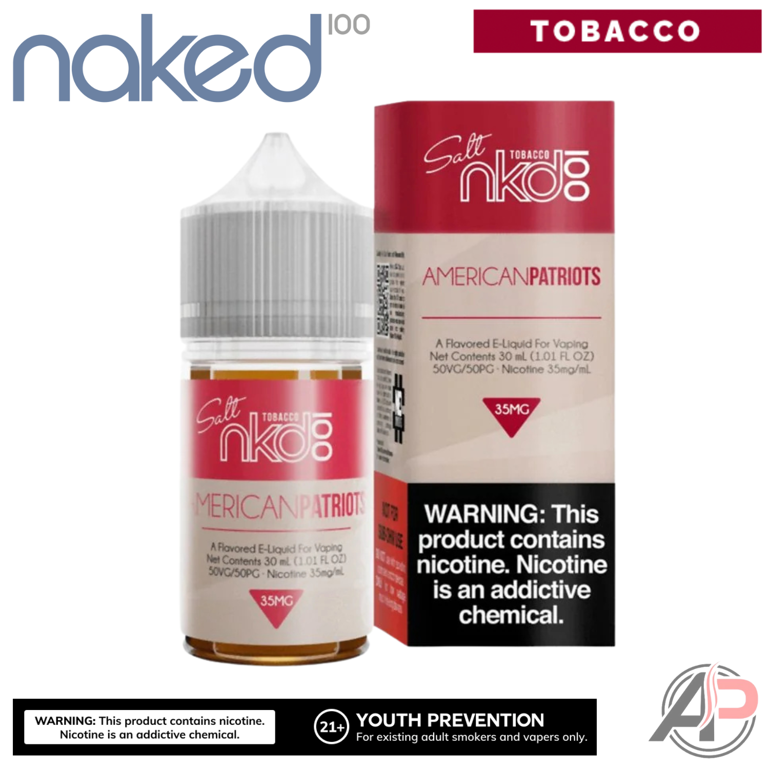Naked 100 American Patriots Salt Nicotine E-Liquid 30mL