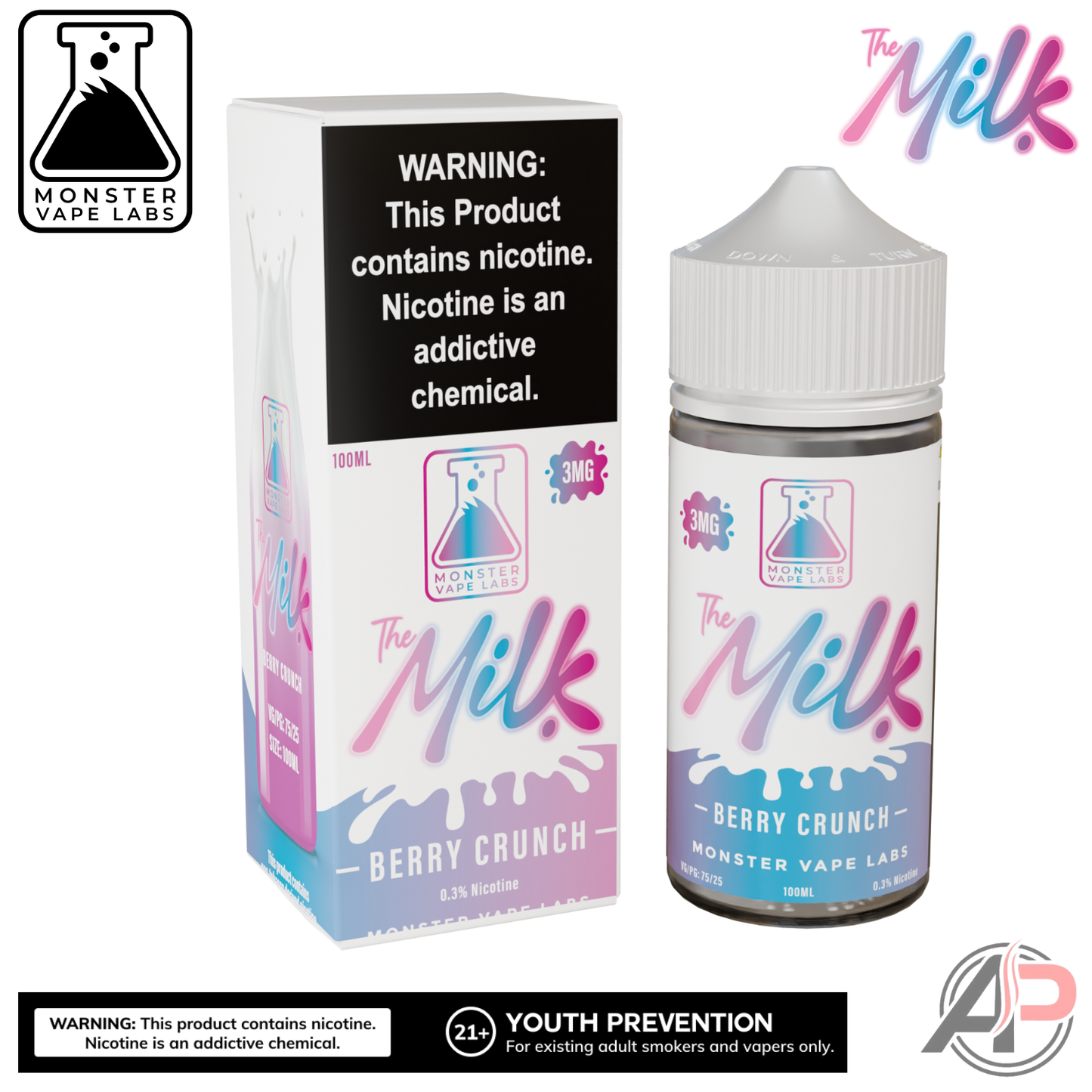 The Milk Berry Crunch Vape Juice By Monster Vape Labs 100ml Apvs The Milk Berry Crunch Vape Juice By Monster Vape Labs 100ml Apvs
