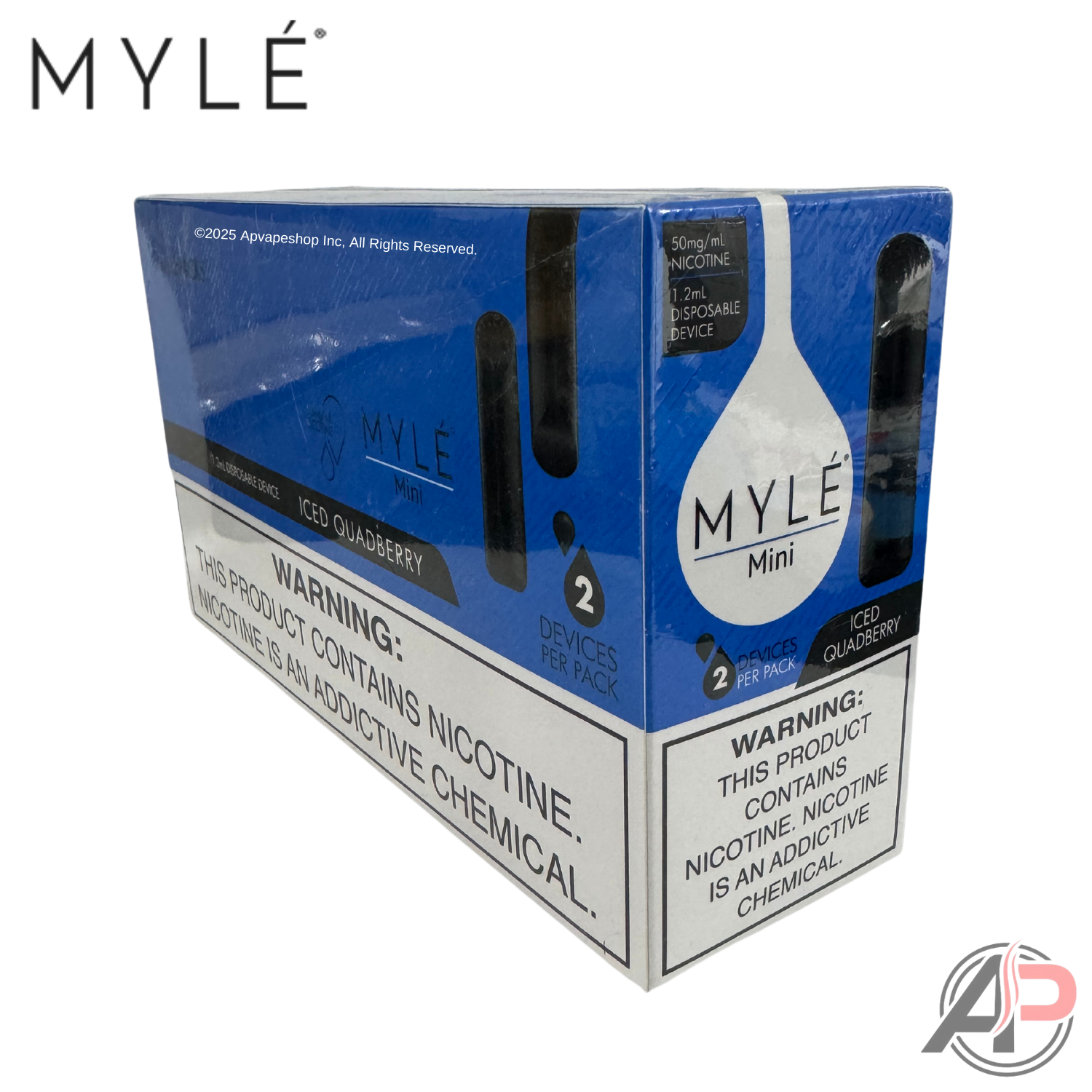 Myle Mini Disposable Vape Device Wholesale Box Iced Quadberry