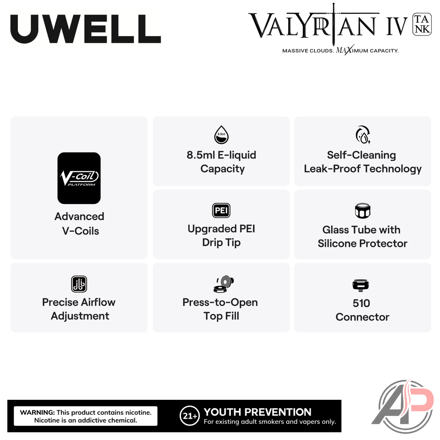 Uwell Valyrian IV Vape Tank