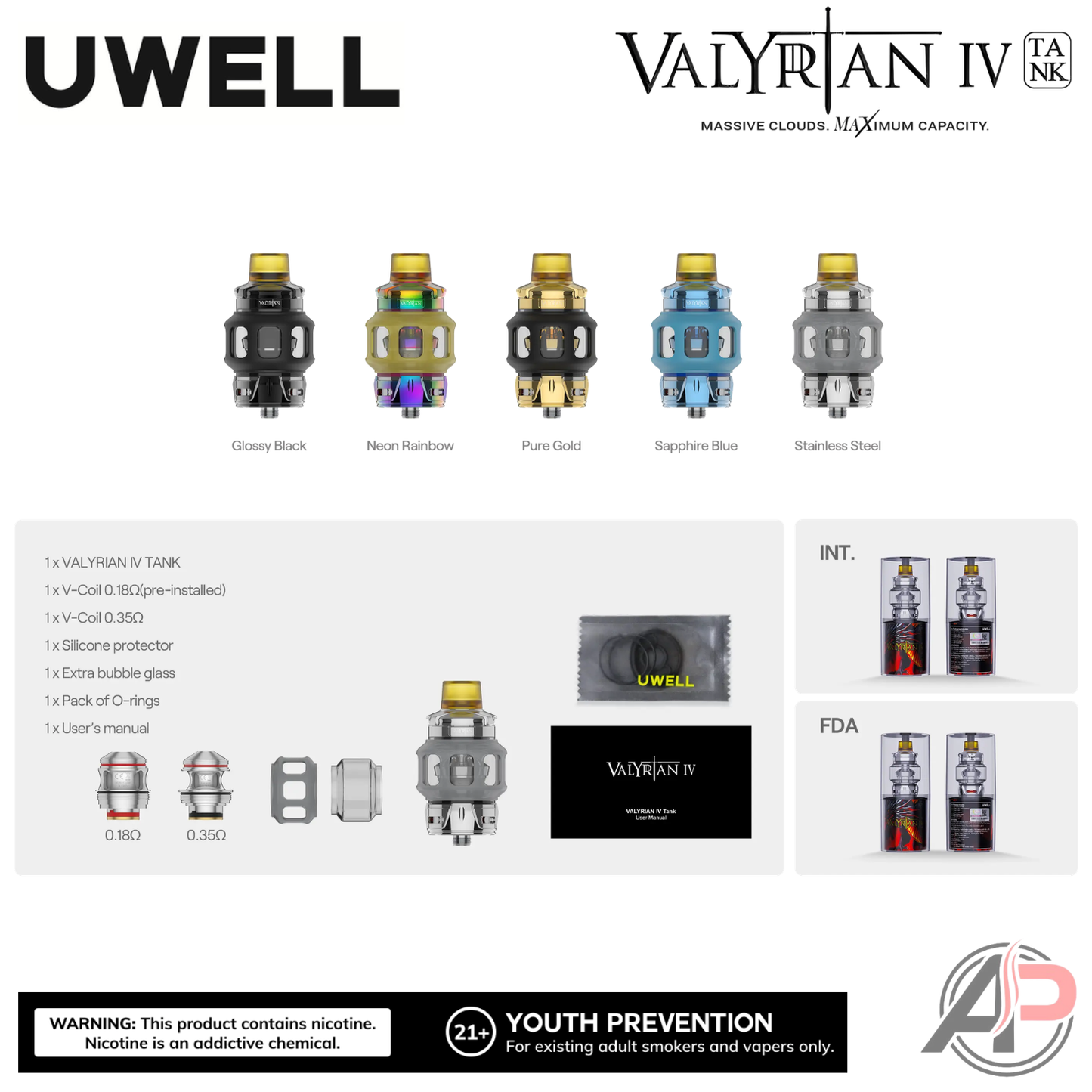 Uwell Valyrian IV Vape Tank