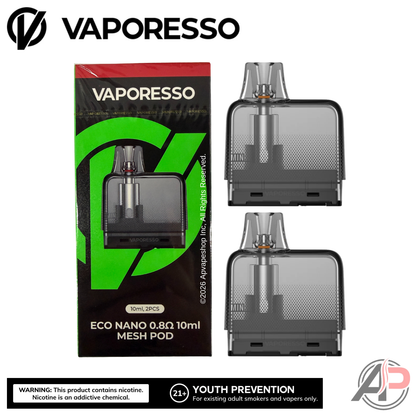 Vaporesso Eco Nano Replacement pods 2 Pack Apvs Vaporesso Eco Nano Replacement pods 2 Pack Apvs