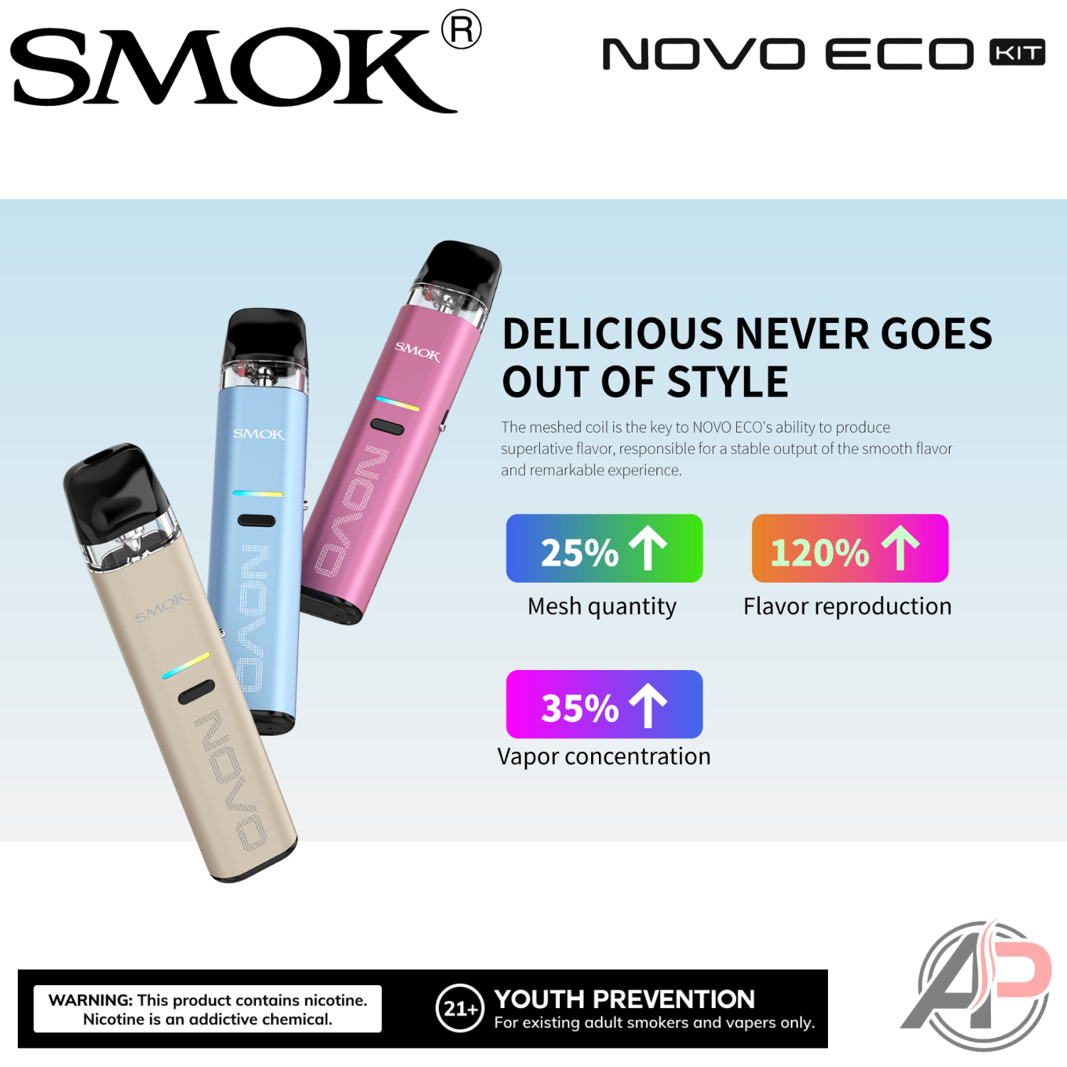 Smok Novo Eco 30w Pod System Starter Kit device Apvs Smok Novo Eco 30w Pod System Starter Kit device Apvs