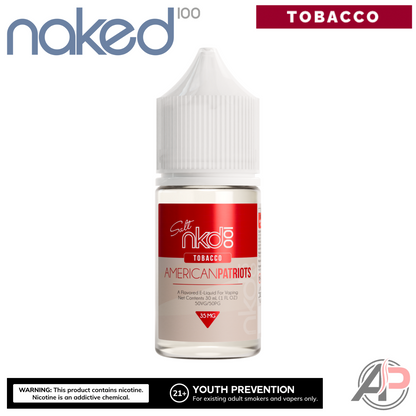Naked 100 American Patriots Salt Nicotine E-Liquid 30mL