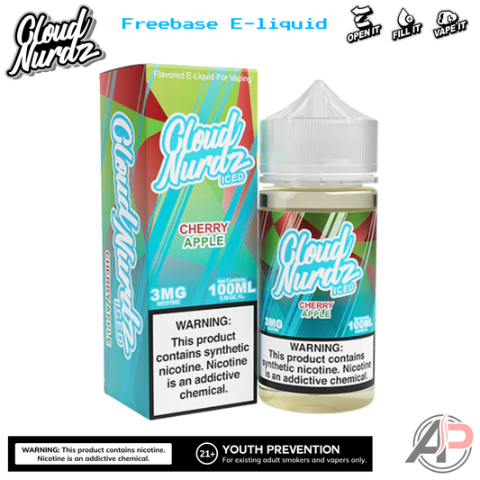 Cloud Nurdz Cherry Apple Iced E-Liquid 100mL