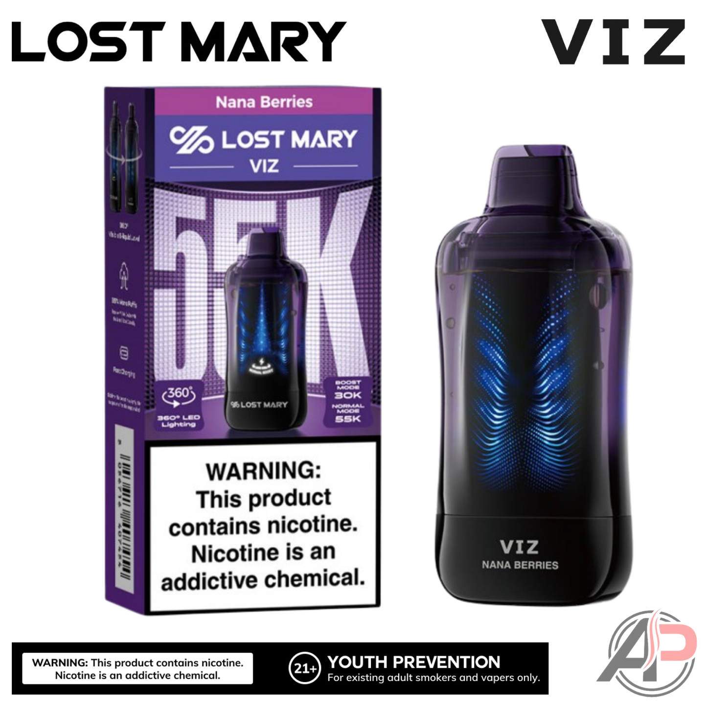 Lost Mary Viz 55,000 Puffs Disposable Vape Device