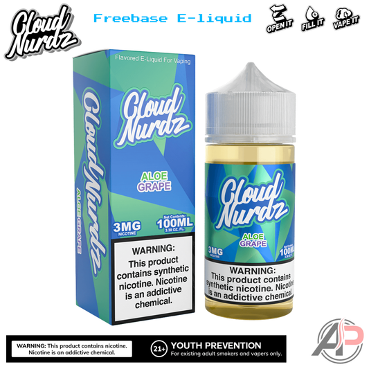 Cloud Nurdz Aloe Grape E-Liquid 100mL