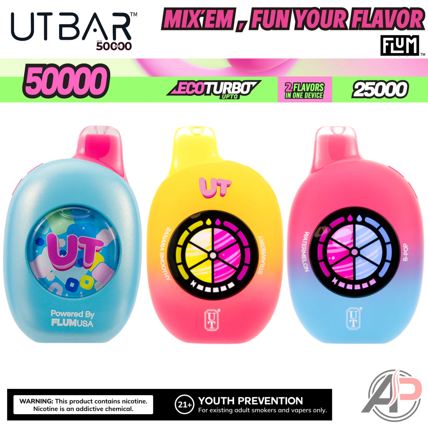 Flum UT Bar 50000 Puffs Disposable Vape Device