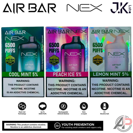 Air Bar Nex 6500 Puffs Disposable Vape Device