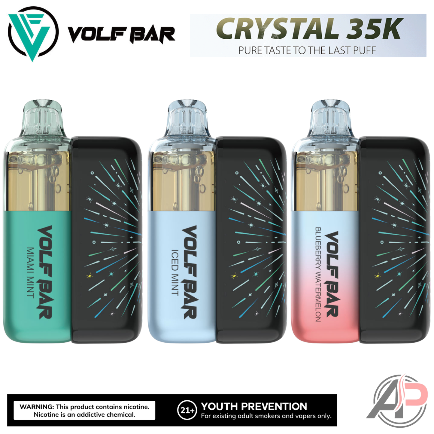Volf Bar Crystal 35,000 Puffs Disposable Vape Device