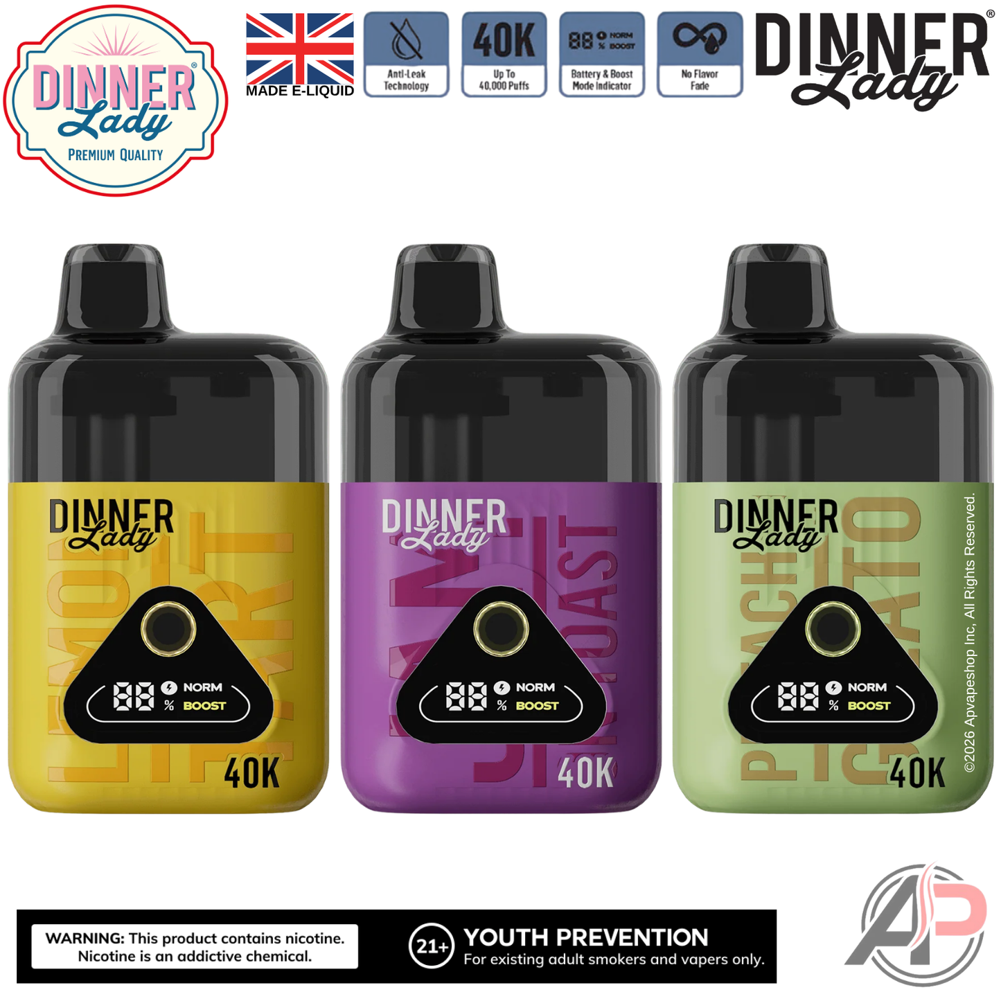 Dinner Lady Desserts 40,000 Puffs Disposable Vape Device