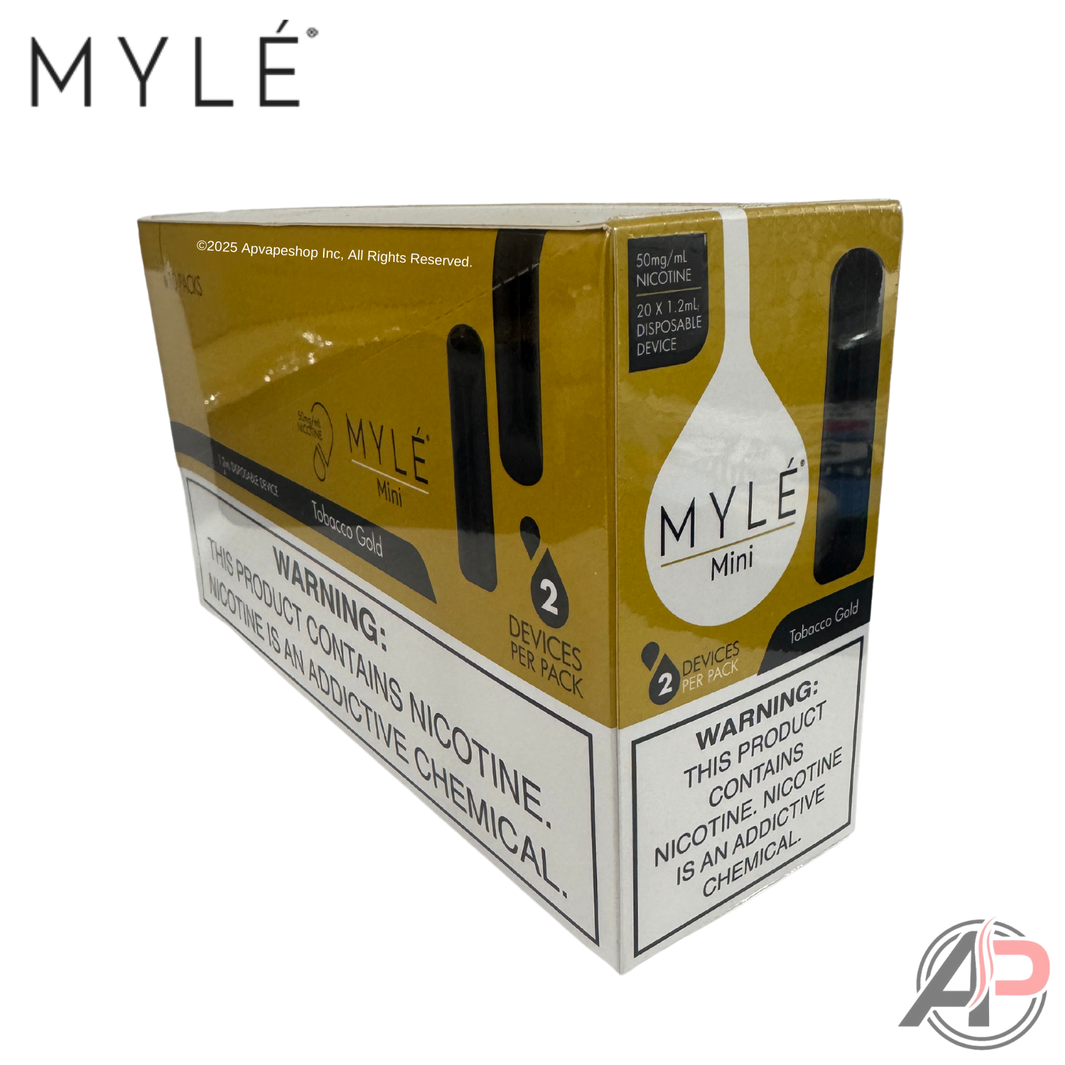 Myle Mini Disposable Vape Device Wholesale Box Tobacco Gold