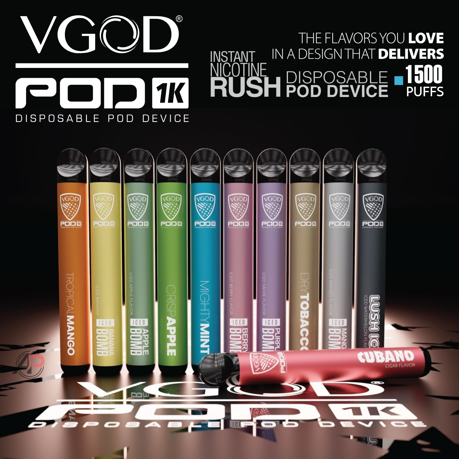 VGOD POD 1K Disposable Vape Top Flavors Apvs VGOD POD 1K Disposable Vape Top Flavors Apvs