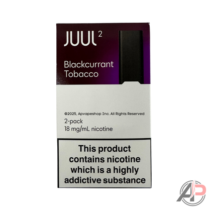 JUUL Pods Virginia Tobacco 4 Pod Pack Juul 2 EU - Blackcurrant Tobacco 1.8% (1 Pack 2 Pods Per Pack)