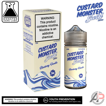 Blueberry Vanilla E-Liquid By Custard Swirl Monster Vape Labs 100mL