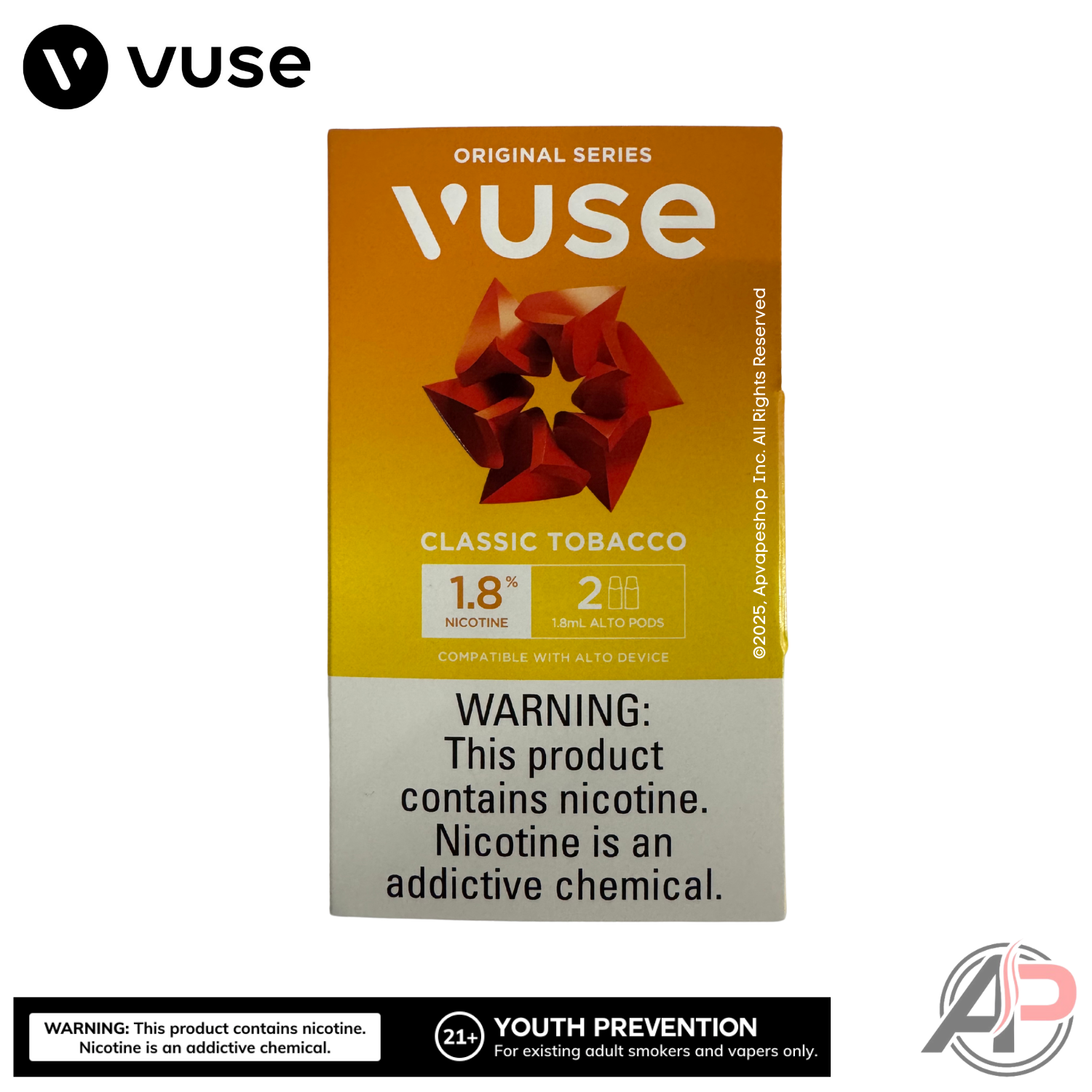 Vuse Alto Classic Tobacco Pods 2 Pack 1.8% (18mg)