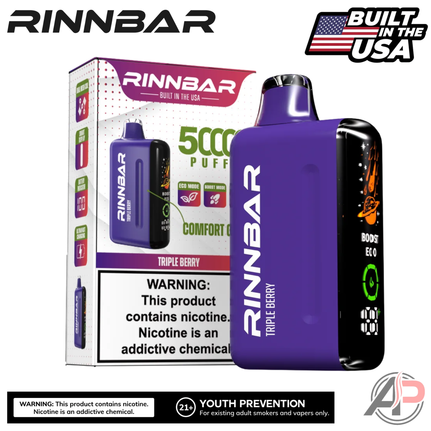 Rinnbar 50000 Puffs Disposable Vape Device