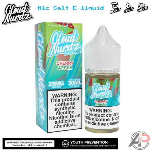 Cloud Nurdz Cherry Apple Iced E-Liquid 100mL