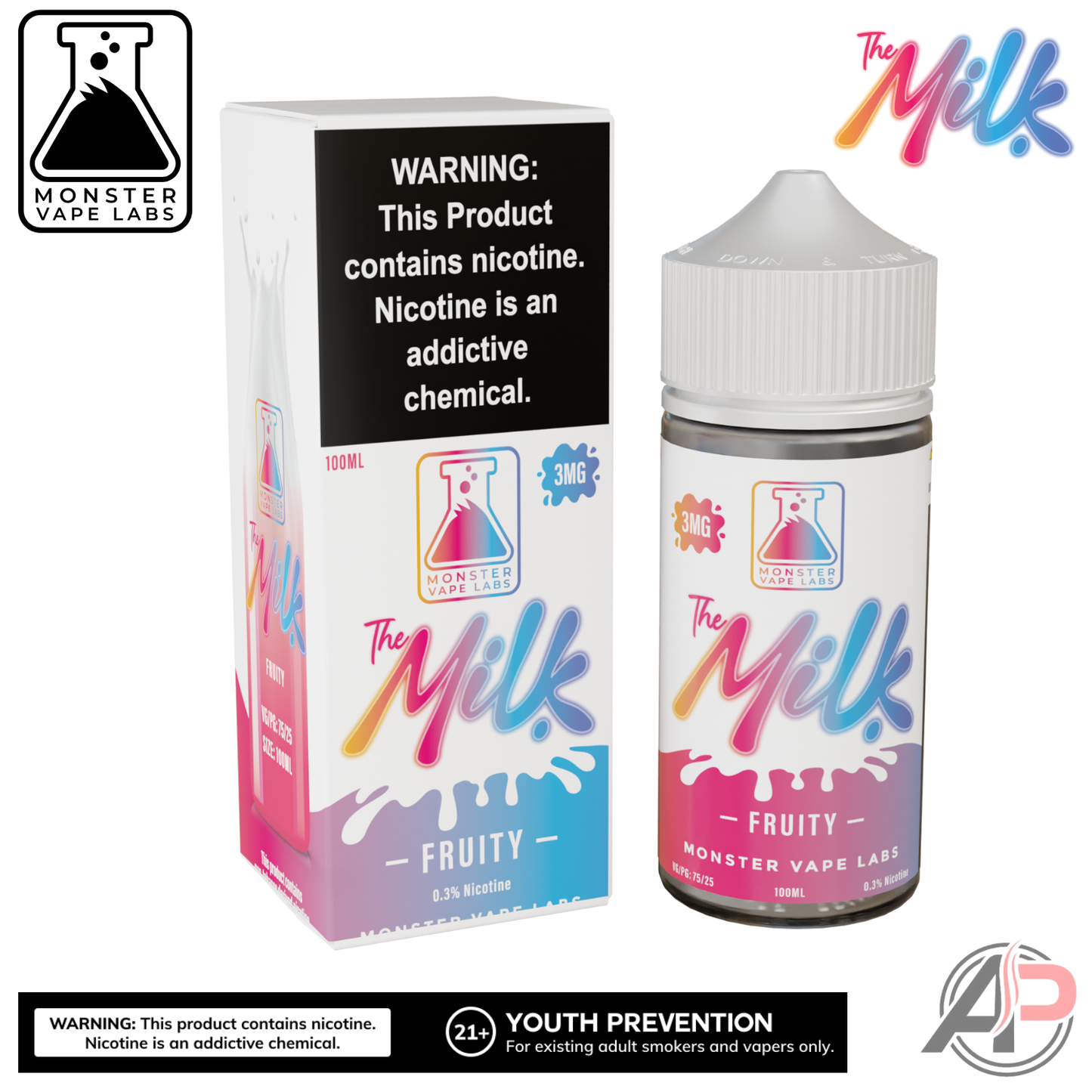 The Milk Fruity Vape Juice By Monster Vape Labs 100ml Apvs The Milk Fruity Vape Juice By Monster Vape Labs 100ml Apvs
