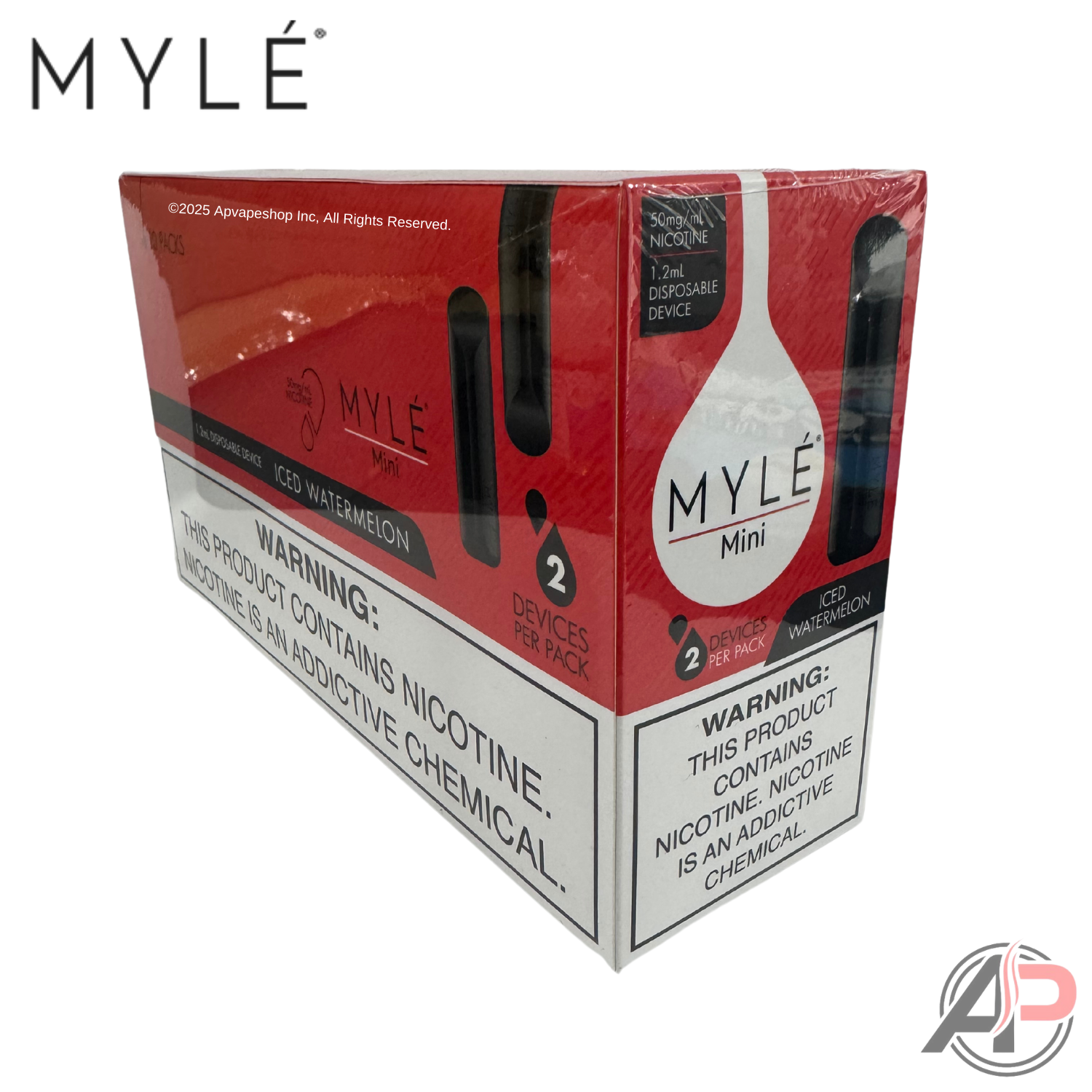 Myle Mini Disposable Vape Device Wholesale Box Iced Watermelon