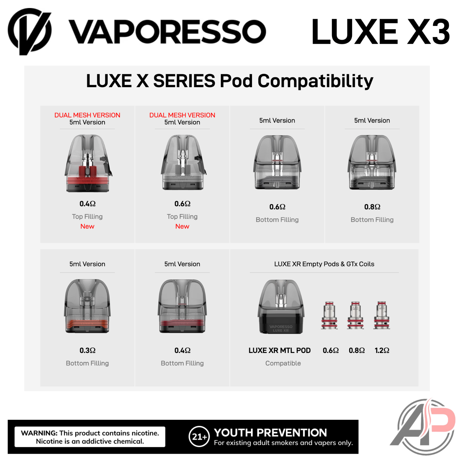 Vaporesso Luxe X3 45w Pod System Starter Kit Device Apvs Vaporesso Luxe X3 45w Pod System Starter Kit Device Apvs