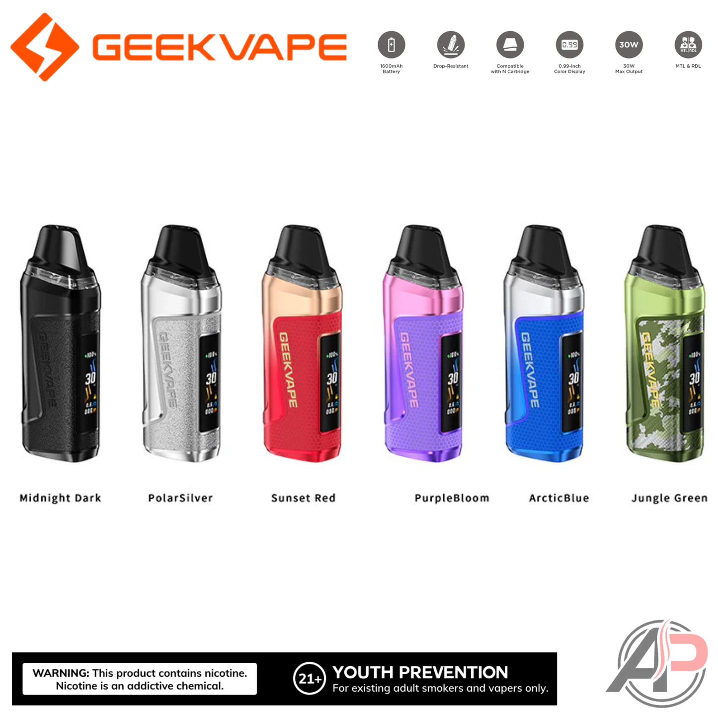 Geek Vape Aegis Nano 3 30w Pod System Starter Kit Device