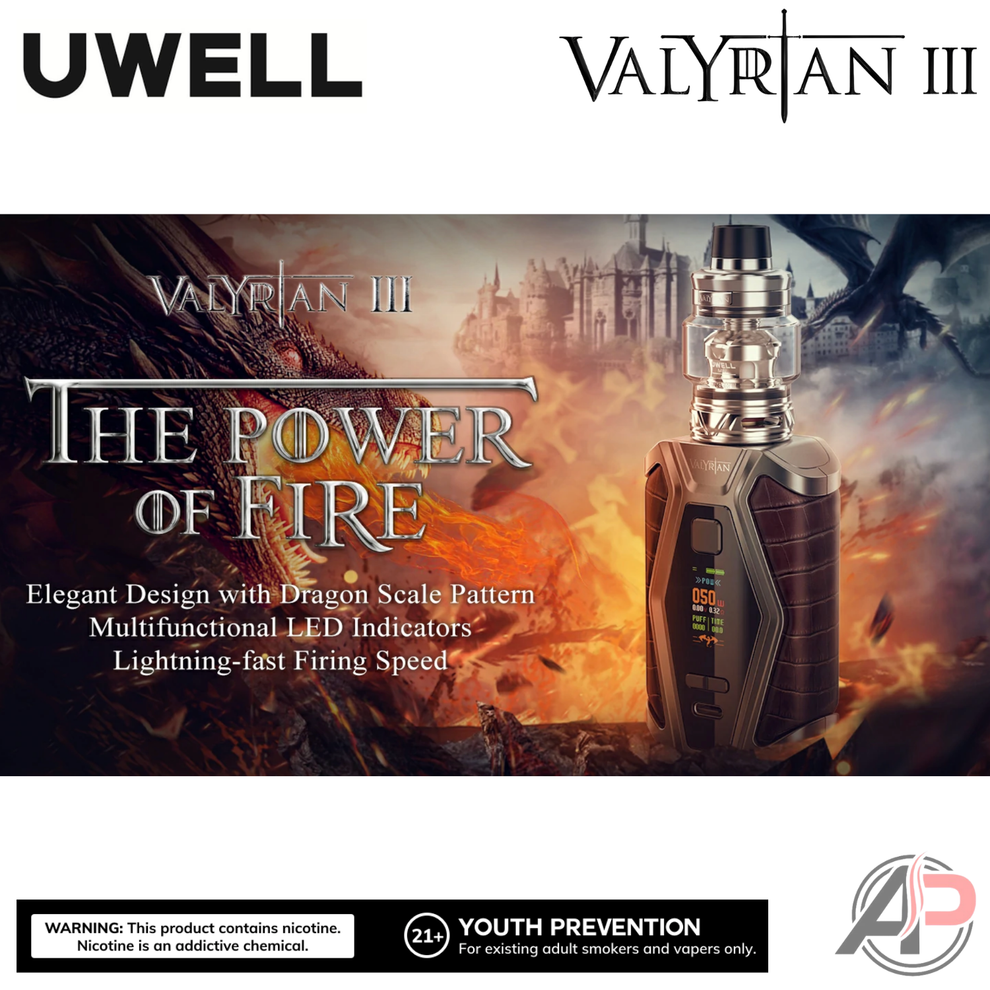 Uwell Valyrian 3 200W Box Mod Starter Kit Device – Apvs
