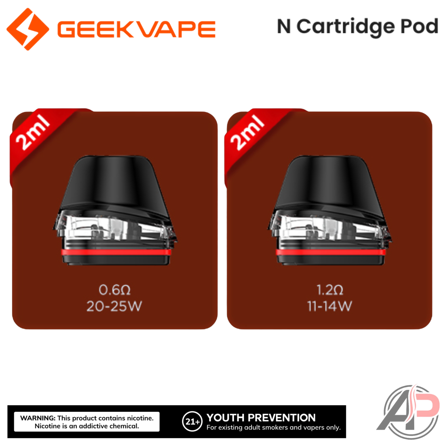 Geek Vape N Replacement Pod Cartridges 2 Pack