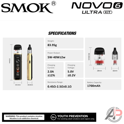 Smok Novo 6 Ultra Pod System Starter Kit Device