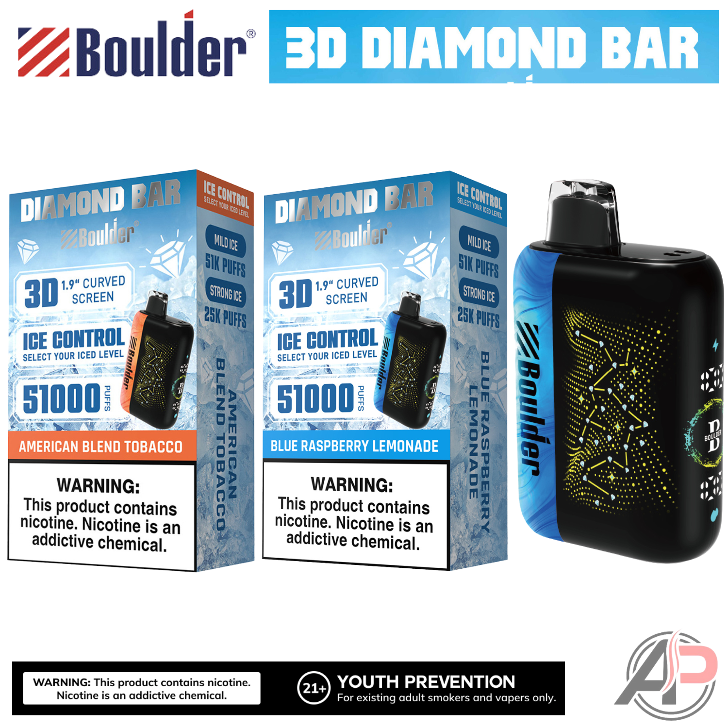 Boulder Diamond Bar 51000 Puffs Disposable Vape Device Apvs Boulder Diamond Bar 51000 Puffs Disposable Vape Device Apvs