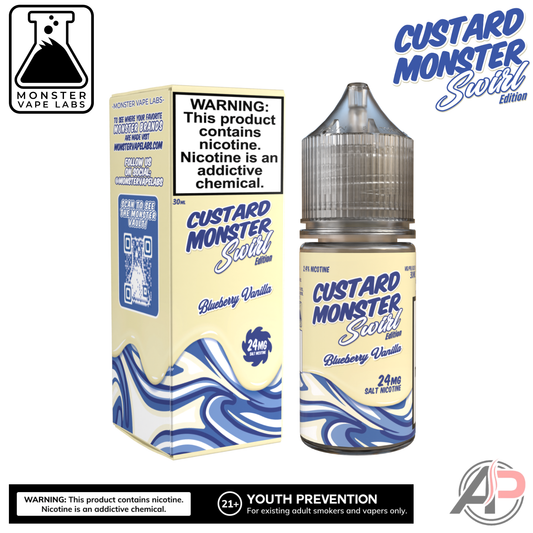 Blueberry Vanilla E-Liquid By Custard Swirl Monster Vape Labs 100mL