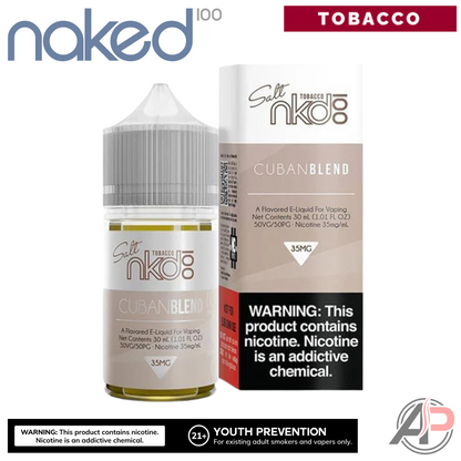 Naked 100 Cuban Blend Salt Nicotine E-Liquid 30mL