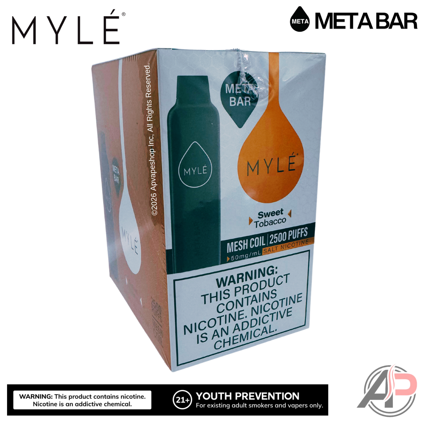 Myle Meta Bar Vape 2500 Puffs Vape Disposable Device