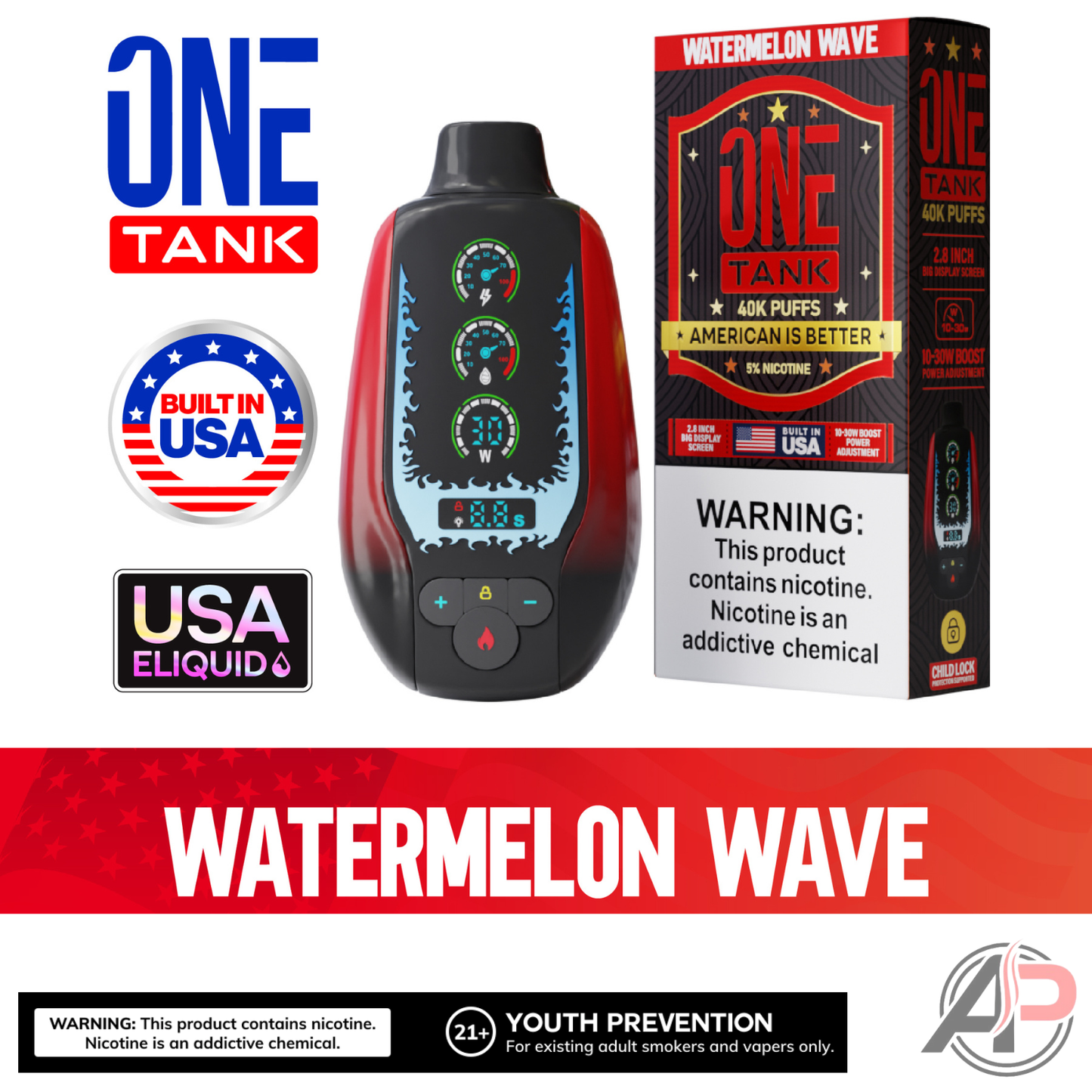 One Tank 40,000 Puffs Disposable Vape Device