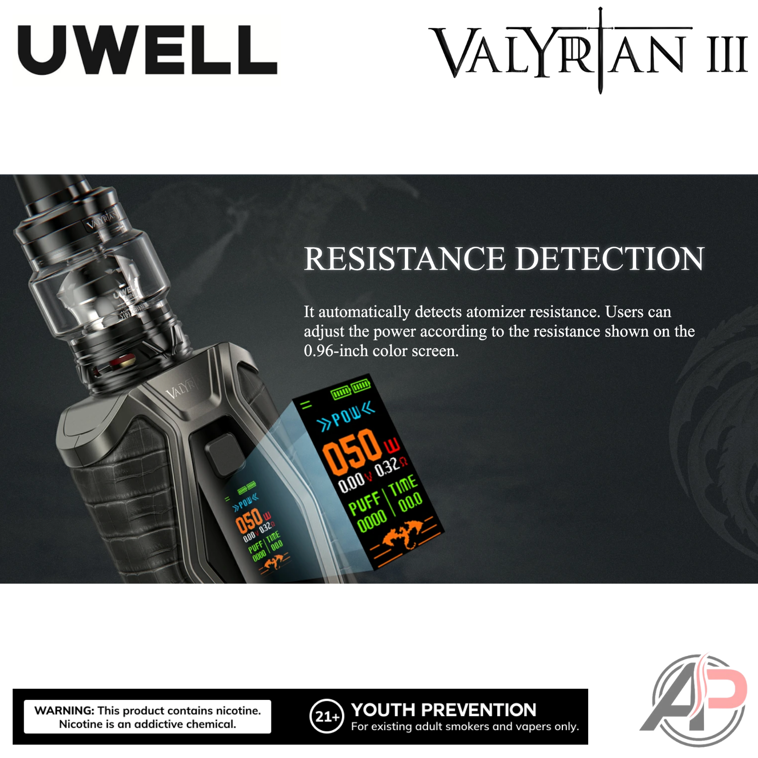 Uwell Valyrian 3 200W Box Mod Starter Kit Device Apvs Uwell Valyrian 3 200W Box Mod Starter Kit Device Apvs
