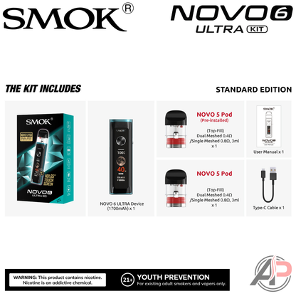 Smok Novo 6 Ultra Pod System Starter Kit Device