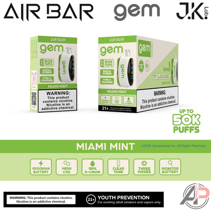 Air Bar Gem 50k Puffs Disposable Vape Device